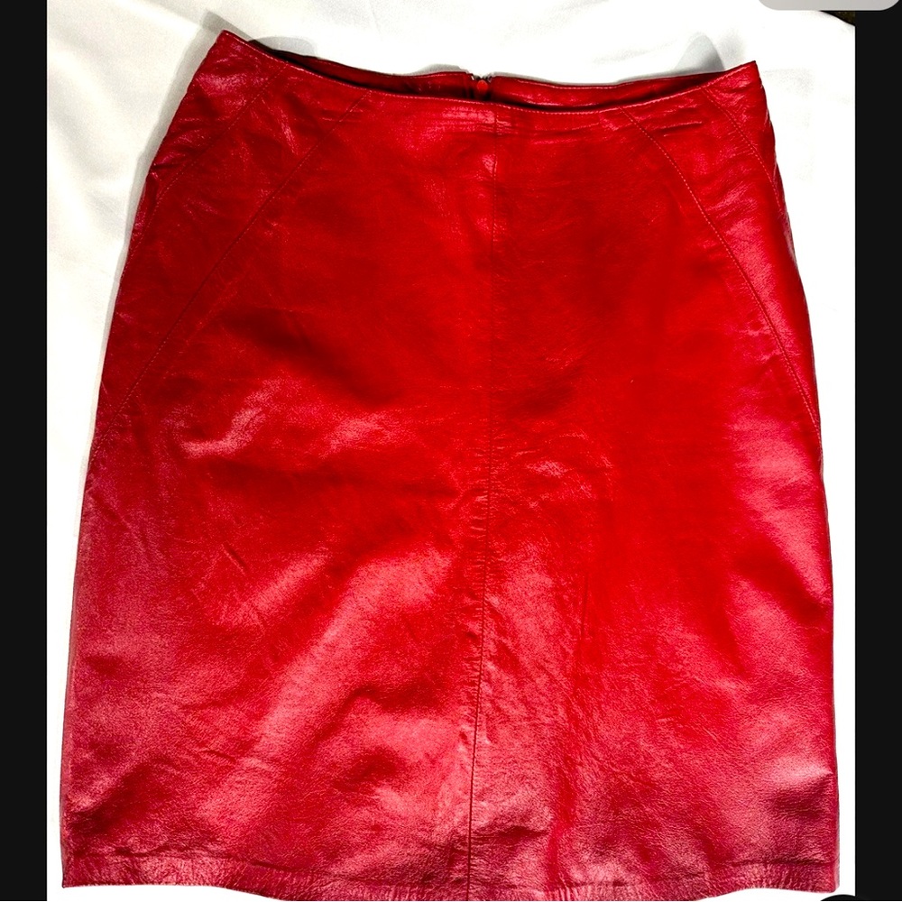 Ruth Wagner leather skirt